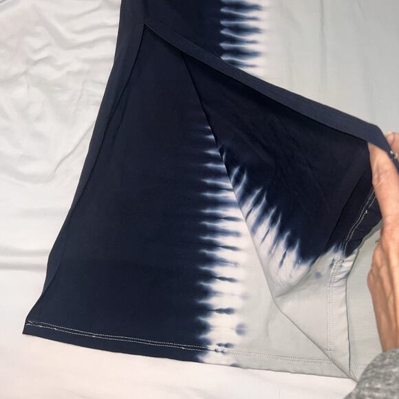 Lululemon La Relaxed Maxi Dress Size 4 Blue Gray Tie Dye Short Sleeve Long Comfy - Picture 11 of 12
